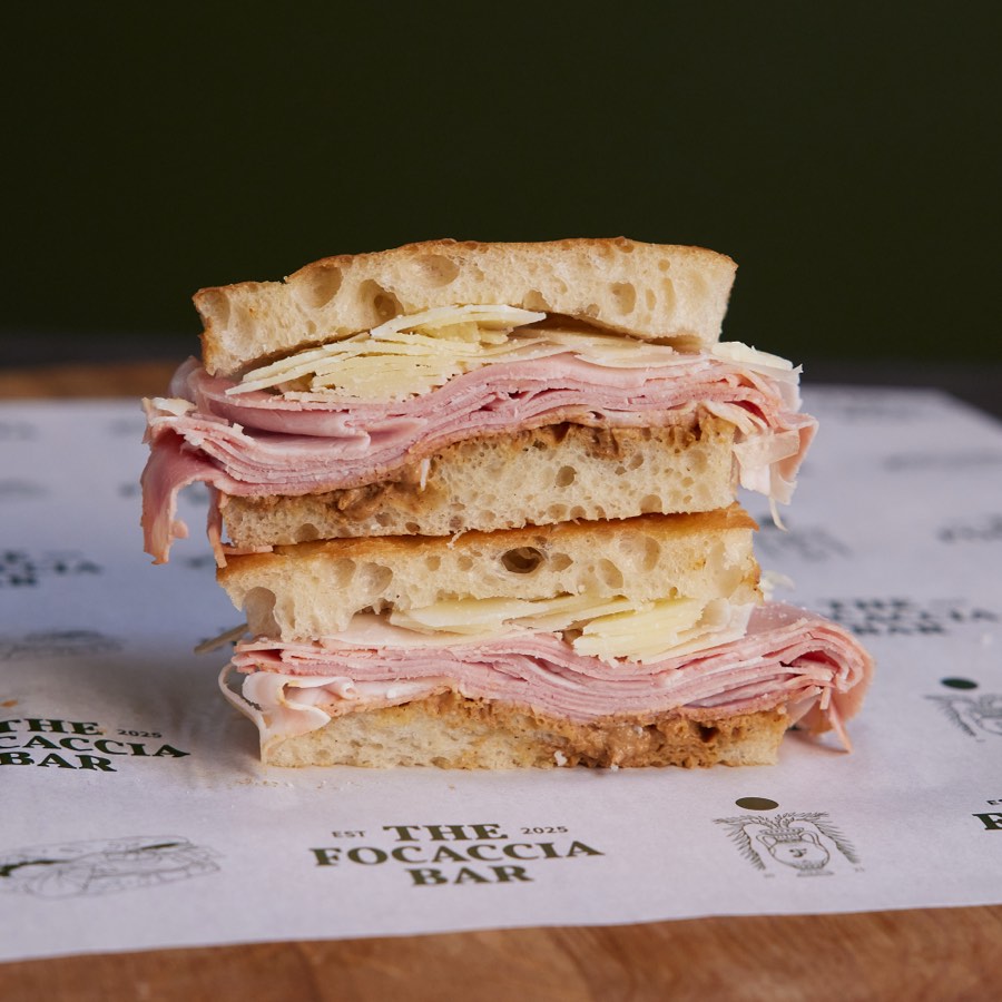 Prosciutto Cotto focaccia sandwich